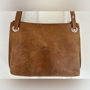 Roots Tan Leather Shoulder Bag